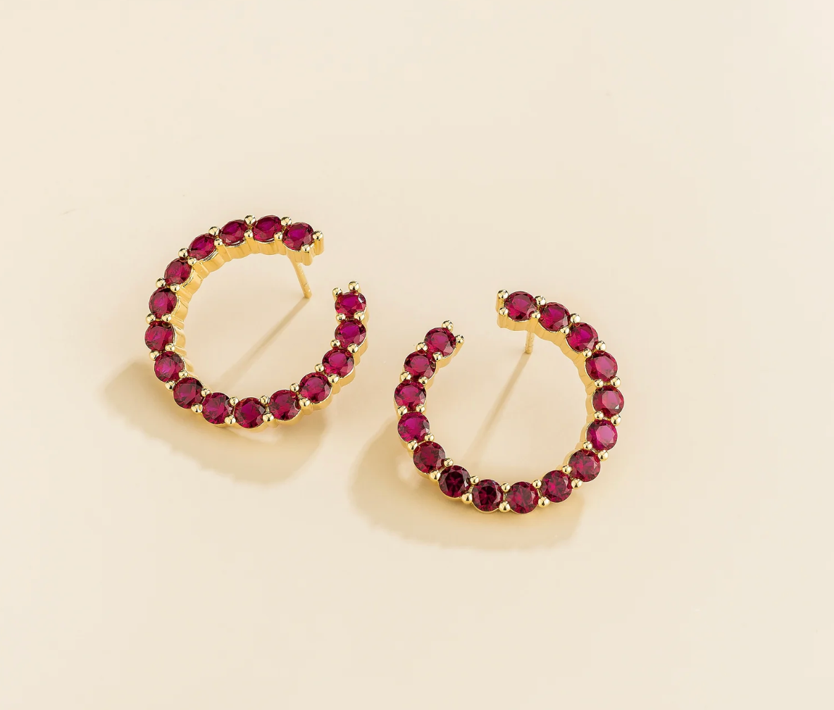 Ruby earring