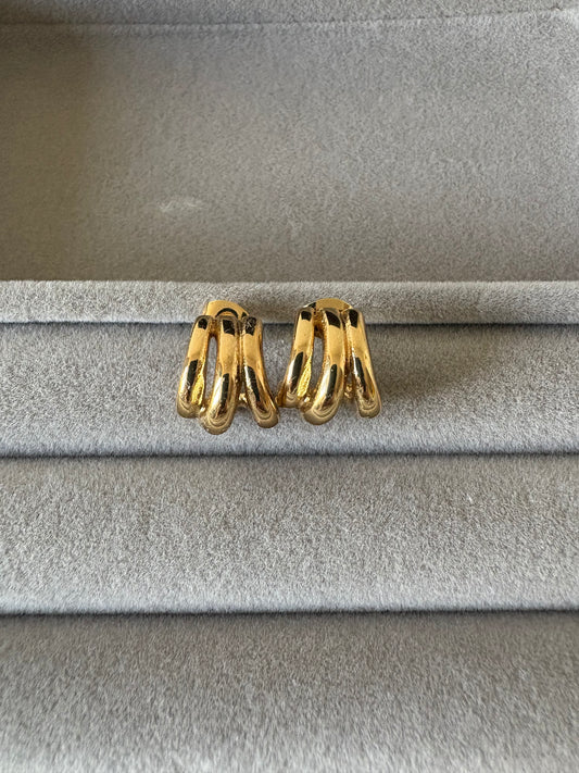 Golden hoop earring